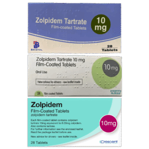 Zolpidem Tartrate 10mg tablets used for short-term treatment of insomnia and sleep disorders